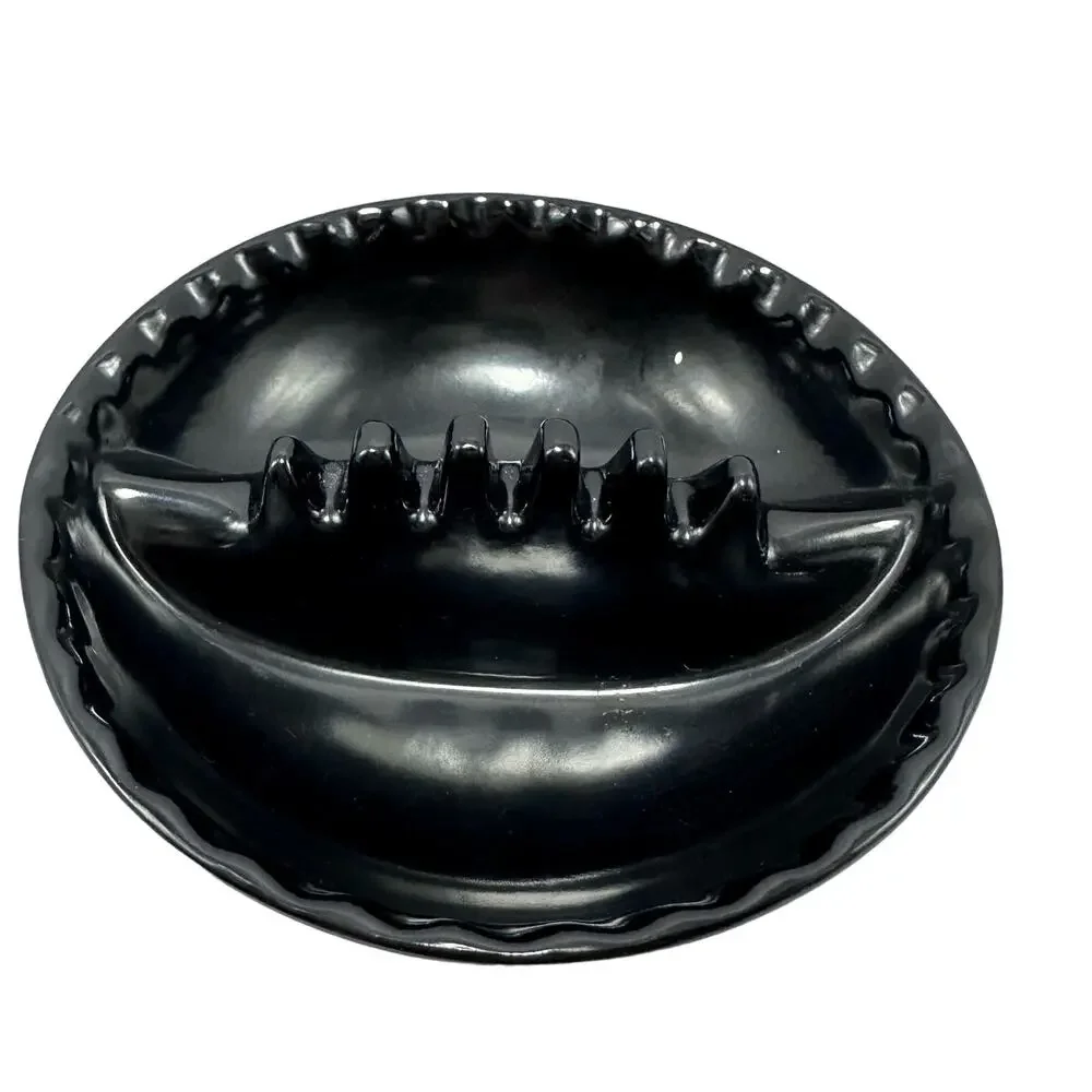 Vintage Anholt Ashtray Black Plastic Retro‎ Mid Century Modern Ashtray